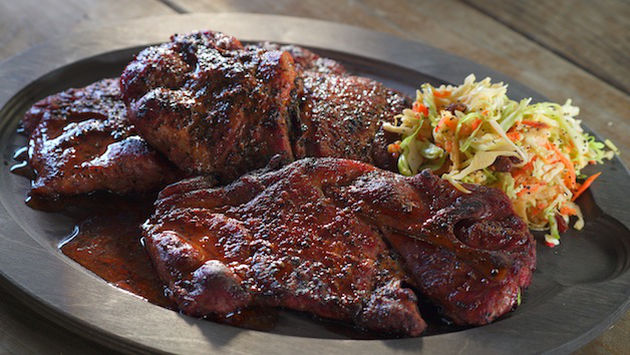 Steven Raichlen grills Monroe County pork steaks on an Arteflame grill